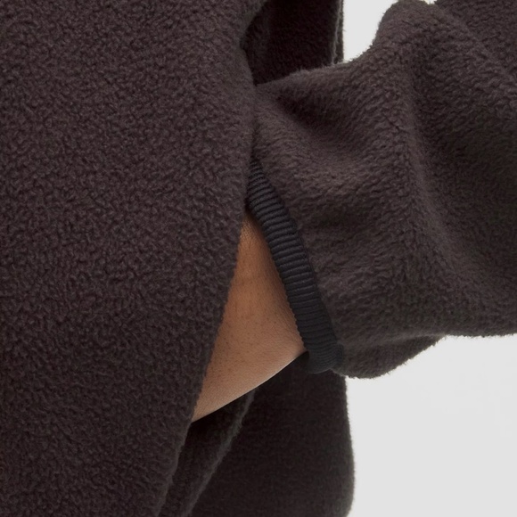 Lululemon Tumbled Fleece Half-Zip Jacket Pullover Sequoia/Black/Fresco Blue Sz M - Picture 3 of 9